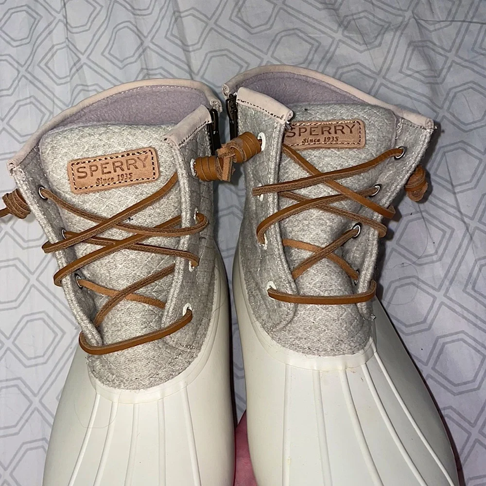 sperry saltwater wool duck boots size 8.5 - Picture 2 of 4